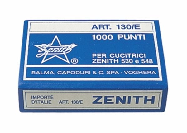 Häftklamrar, Zenith 130E storlek 6/4, förpackning 1000 st - (10 st.)