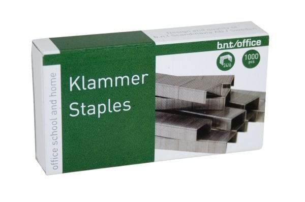 Niitit BNT/Office 24/6 teräs 1000kpl/pakkaus - (1000 x 20 pakkausta)