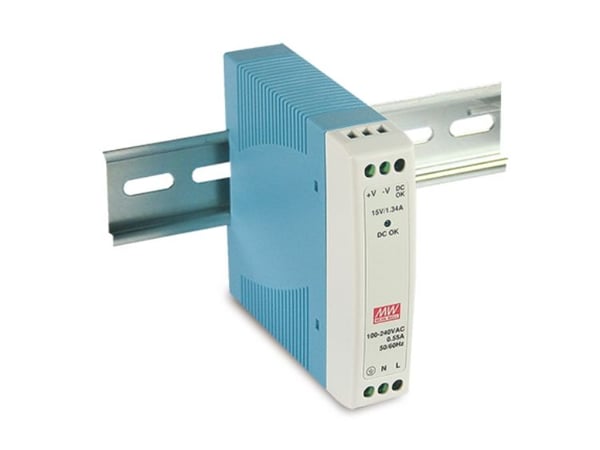 Mean Well MDR-10 series MDR-10-5 - Nätaggregat (kan monteras på DIN-skena) - AC 115/230 V - 10 Watt