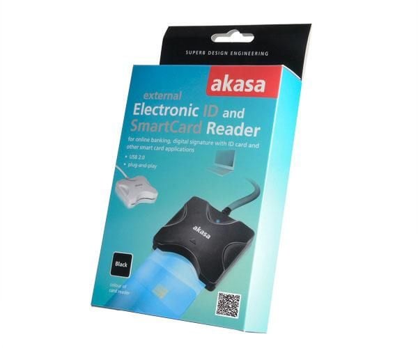 Akasa AK-CR-03BKV2 - SMART-kortleser - USB 2.0 - svart