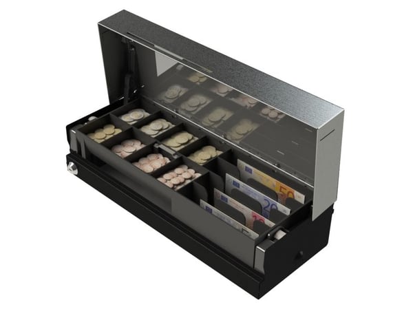 APG 460MOD03 Flip Lid - Elektronisk kassaskåp - svart