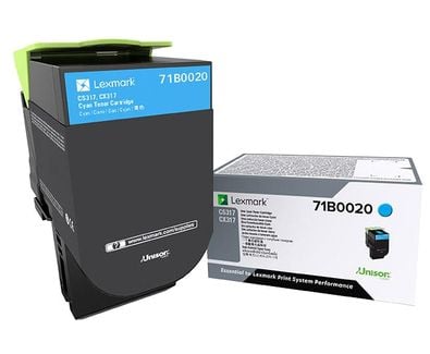 Lexmark X317 - Cyan - original - tonerpatron LCCP - for Lexmark CS317dn, CX317dn