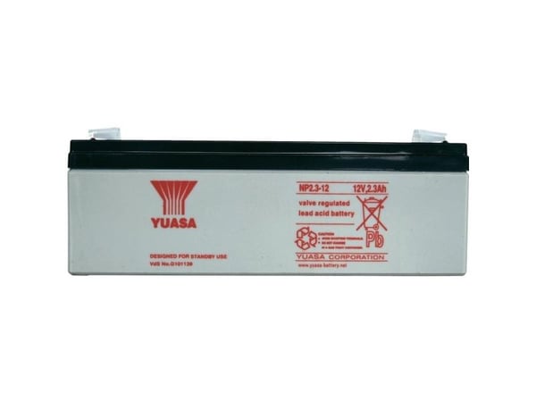 Yuasa 12V 2300mAh, Forseglet blysyre (VRLA), 12 V, 1 stykker, Sort, Hvit, 2300 mAh