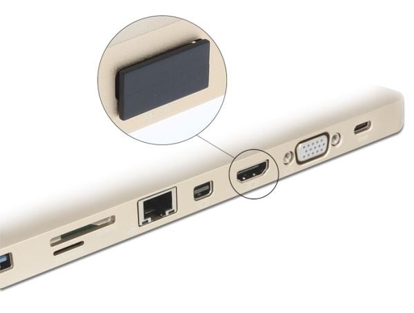 DeLOCK 64030, HDMI A, Sort, Polyethylen (PE), 8 mm, 15,1 mm, 7,2 mm