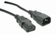 MicroConnect - Virran jatkokaapeli - 3 m - musta