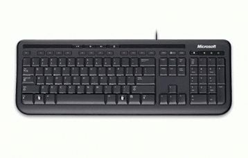 Microsoft Wired Desktop 600 - Sats med tangentbord och mus - USB - brittisk - svart