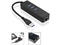 MicroConnect - Hub - 3 x USB 3.2 Gen 1 + 1 x 10/100/1000 - stasjonær