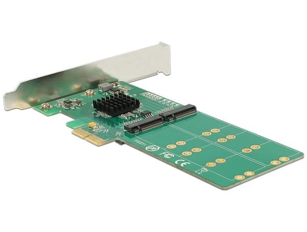 Delock PCI Express Card > 4 x internal M.2 Key B - Low Profile Form Factor - Diskkontroller - M.2 Card - lav profil - PCIe 2.0 x2