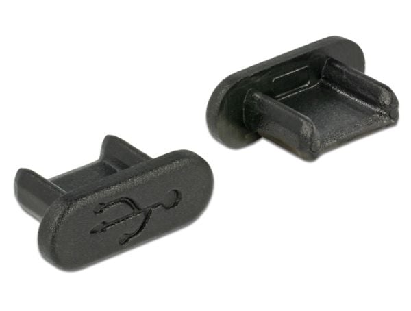 Delock Pölysuoja USB 2.0 Micro-B Female - Støvdække - sort (pakkaus 10 kpl)