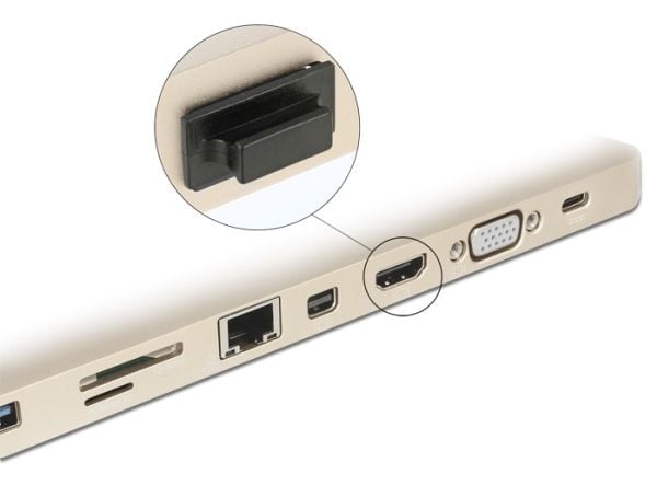 DeLOCK 64029, HDMI A, Sort, Polyethylen (PE), 11,8 mm, 15,1 mm, 7,2 mm