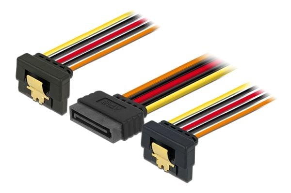Delock - Strømkabel - SATA-strøm (hann) til SATA-strøm (hunn) - 3.3 / 5 / 12 V - 15 cm