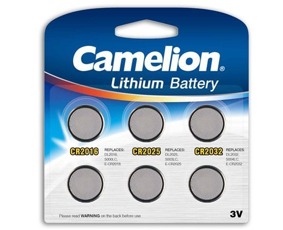 Camelion 130 00600, Engangsbatteri, Litium, 3 V, 6 stk, 10 år, Rustfritt stål