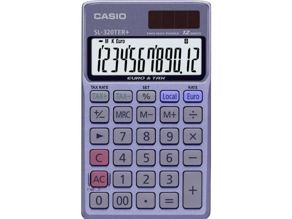 Casio SL-320TER+ - Lommekalkulator - 12 sifre - batteri, solpanel