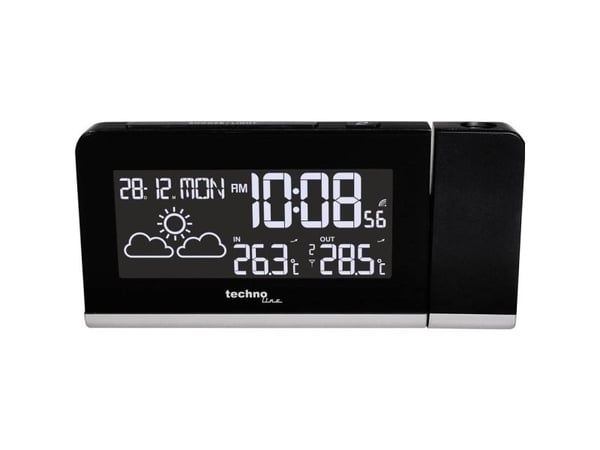 Technoline WT 539, Digital vekkerklokke, Sort, Dato, Temperatur, Tid, AA Mignon LR06, 160 mm, 72 mm