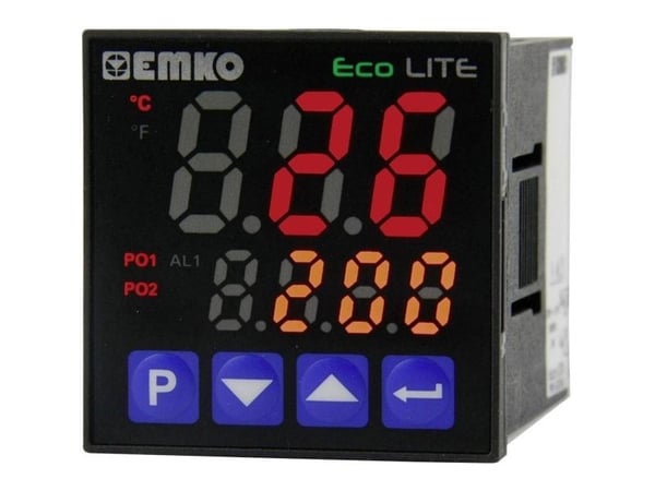 Emko ecoLITE.4.6.2R.0.0 Lämpötilansäädin Pt100, J, K, R, S, T, L -199 - +999 °C Rele 5 A (L x S x K) 90 x 48 x 48 mm