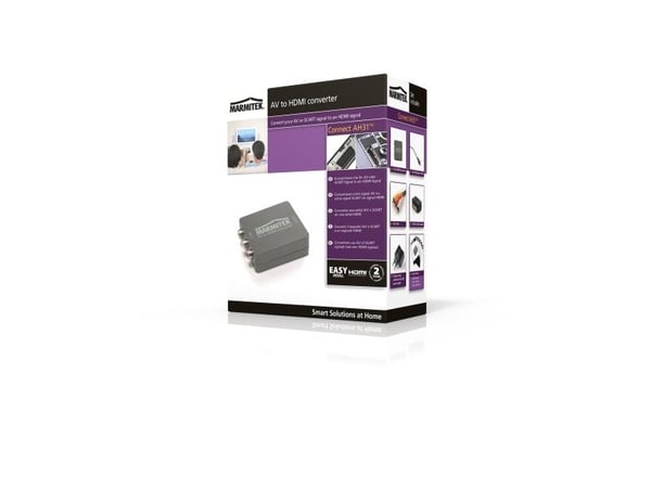 Marmitek Connect AH31 AV til HDMI-omformer - Videotransformator - kompositvideo - HDMI