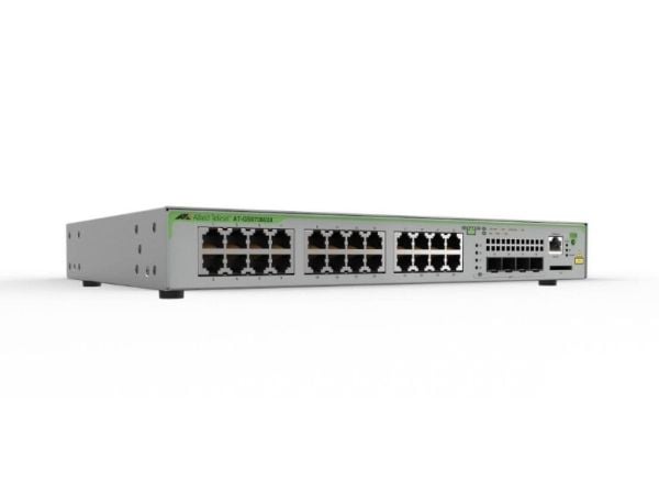 Allied Telesis CentreCOM AT-GS970M/28 - Switch - L3 - Styrt - 24 x 10/100/1000 + 4 x SFP (mini-GBIC) (opplink) - stasjonær