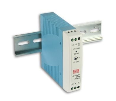 MEAN WELL MDR-20-15, 20 W, 85 - 264 V, 47 - 63 hz, 0.35 - 0.55 A, 50 ms, 81%