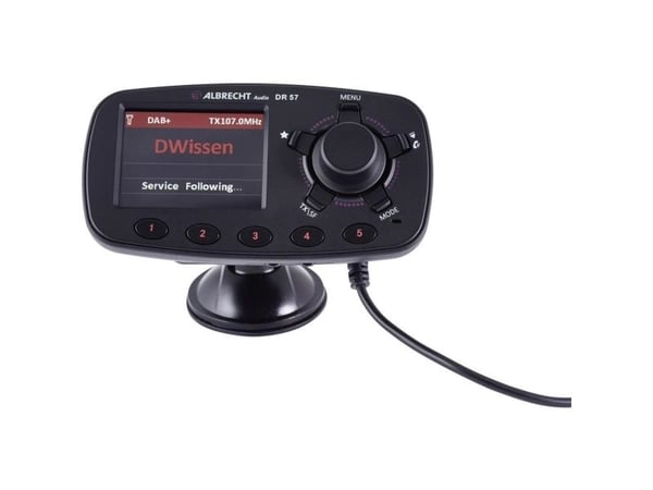 Albrecht DR 57, 87,6 - 107,9 MHz, LCD, 6,1 cm (2.4"), Bluetooth, Cigartenner/lighter, DC, 12 - 24 V