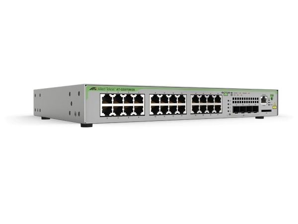 Allied Telesis CentreCOM AT-GS970M/28 - Switch - L3 - Styrt - 24 x 10/100/1000 + 4 x SFP (mini-GBIC) (opplink) - stasjonær