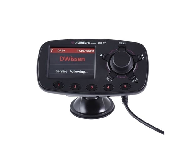 Albrecht DR 57, 87,6 - 107,9 MHz, LCD, 6,1 cm (2.4"), Bluetooth, Cigartenner/lighter, DC, 12 - 24 V
