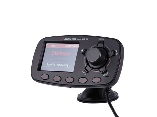 Albrecht DR 57, 87,6 - 107,9 MHz, LCD, 6,1 cm (2.4"), Bluetooth, Cigartenner/lighter, DC, 12 - 24 V