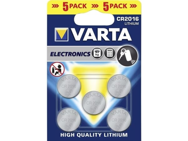 Varta Professional - Batteri 5 x CR2016 - Li - 87 mAh