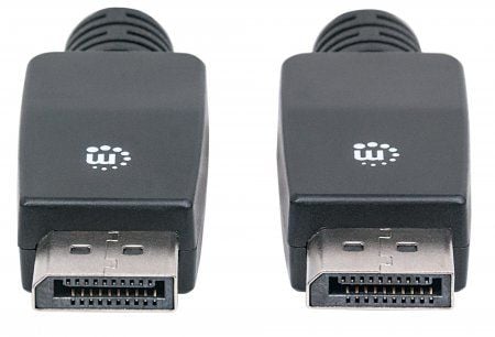 Manhattan 354134, 10 m, DisplayPort, DisplayPort, Hankjønn, Hankjønn, Sort