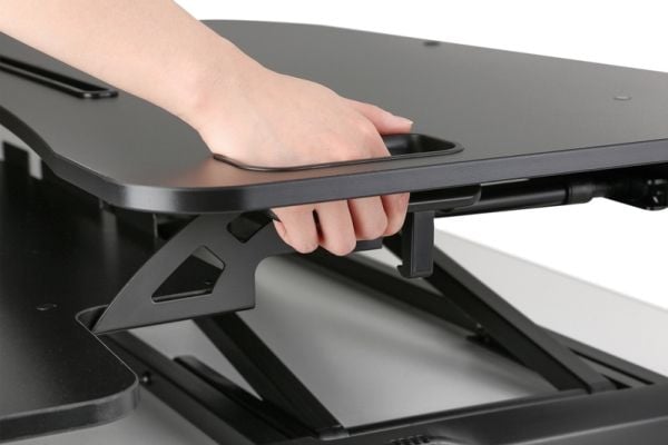 DIGITUS Ergonomic Workspace Riser DA-90380-1 - Stativ - for LCD-skjerm / PC-utstyr - svart - skrivebord