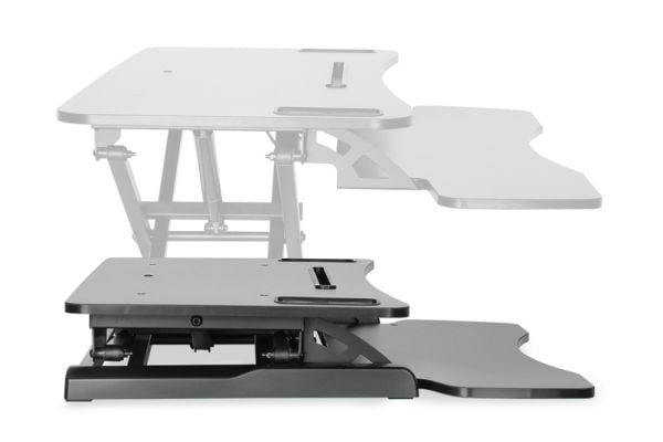 DIGITUS Ergonomic Workspace Riser DA-90380-1 - Stativ - for LCD-skjerm / PC-utstyr - svart - skrivebord