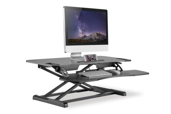 DIGITUS Ergonomic Workspace Riser DA-90380-1 - Stativ - for LCD-skjerm / PC-utstyr - svart - skrivebord