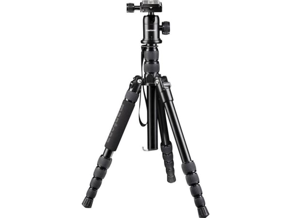 Mantona DSLM Travel, 3 ben, Svart, 143 cm, 1,3 kg