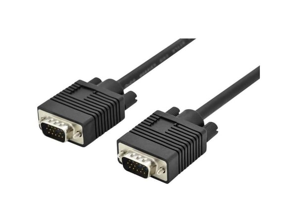 ANSMANN Business - VGA-kabel - HD-15 (VGA) (hann) til HD-15 (VGA) (hann) - 5 m - formstøpt, tommelskruer - svart