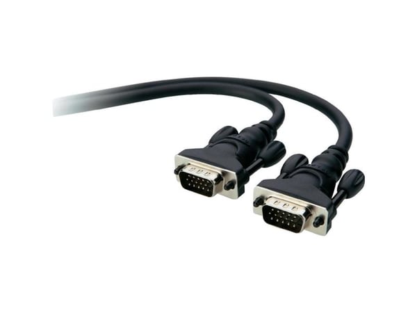 Belkin PC Monitor Cable - VGA-kabel - HD-15 (VGA) (hann) til HD-15 (VGA) (hann) - 1.8 m - formstøpt, flertrådet, tommelskruer