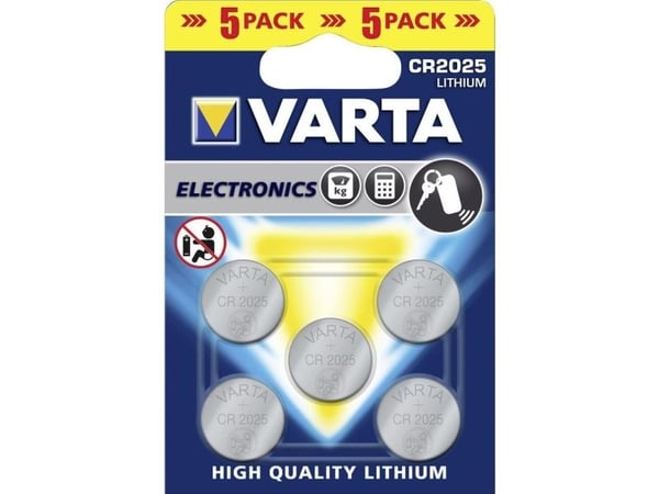Varta Professional - Batteri 5 x CR2025 - Li - 157 mAh