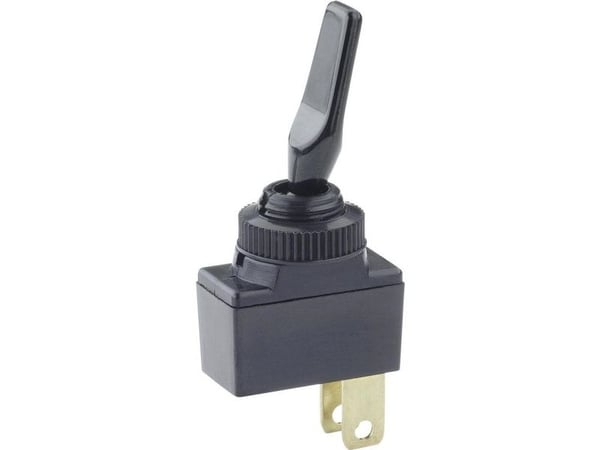 TRU COMPONENTS vippebryter for bil TC-R13-18BS-SQ 12 V/DC 10 A 1x Off/On klikk (1 stk.)