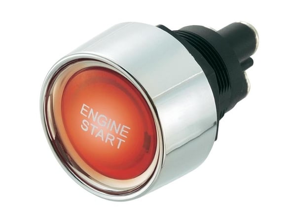 TRU COMPONENTS 1588076 Bil-trykknap TC-A2-23B-07 24 V/DC 25 A 1 x Off/(On) Tastende 1 stk