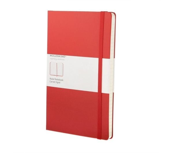Moleskine Classic, Monokromatisk, Rød, 240 ark, Matt, Innbundet (hardcover), Voksen