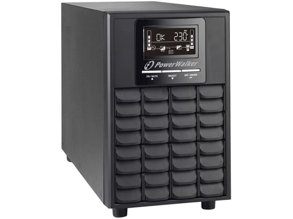 PowerWalker VFI 1500 CG PF1 - UPS - 1500 watt - 1500 VA - 9 Ah - RS-232, USB - utgangskontakter: 4