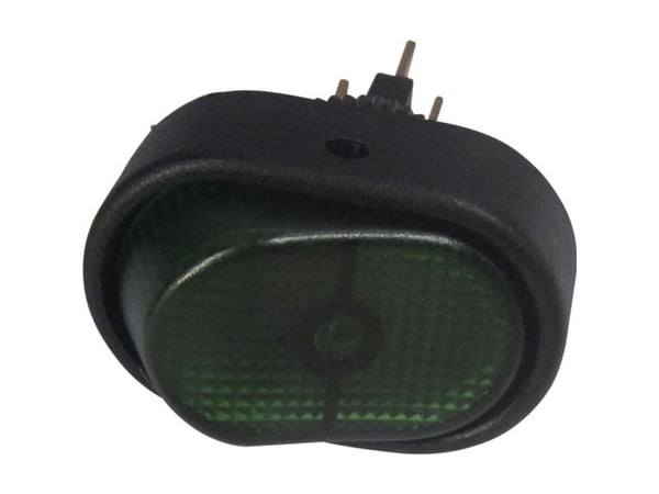 TRU COMPONENTS bil vippebryter TC-R13-133B-SQ GREEN, 12 V/DC, 30 A, 1 x Off/On