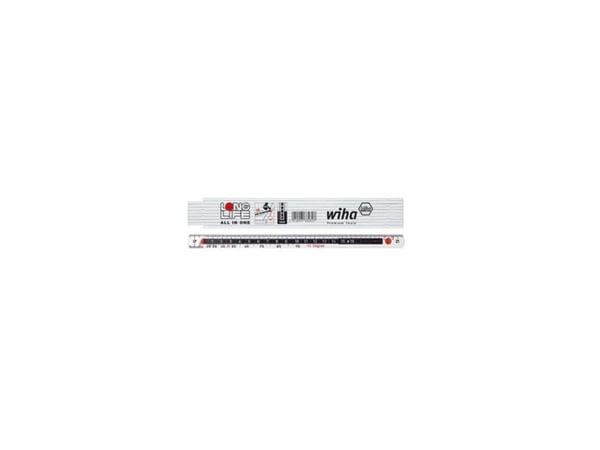 Wiha 410 2007, Glassfiber, Polyamid, Hvit, cm, mm, 2 m, 15 mm, 139 g