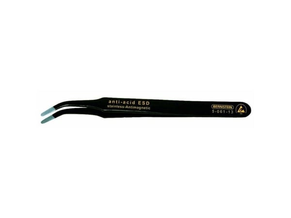 Bernstein Verktøy for elektronikk 5-061-13 SMD-pinsett 2ab SA Flatbred, bøyd 115 mm