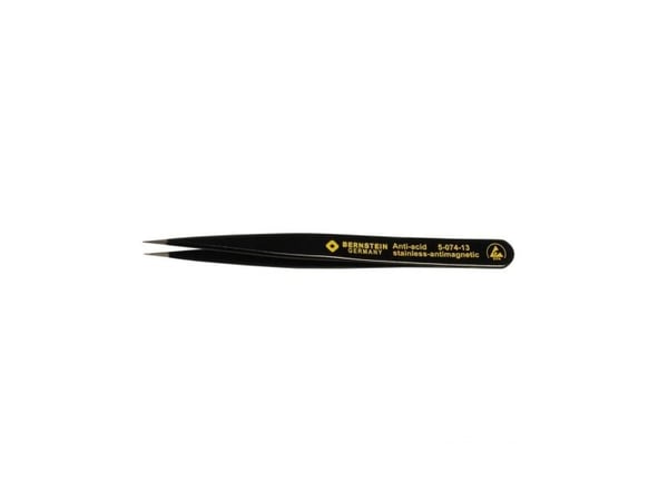 Bernstein 5-074-13, Rustfritt stål, Svart, Spiss, Rett, 120 mm, 14 mm