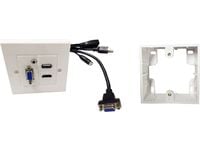 Vivolink WI221293, HDMI + VGA + USB A + 3.5mm, USB 2.0, Valkoinen, 20 g, 250 mm, 125 mm
