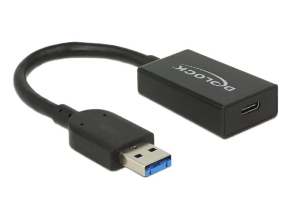 Delock Converter USB 3.1 Gen 2 Type-A male > USB Type-C - USB-adapter - USB-type A (hann) til USB-C (hunn) - USB 3.1 Gen 2 - 15 cm - svart