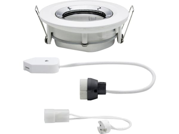 Paulmann 936.63, Innfelt lyspanel, GU5.3, 1 pære(r), 35 W, 230 V, Krom, Hvit