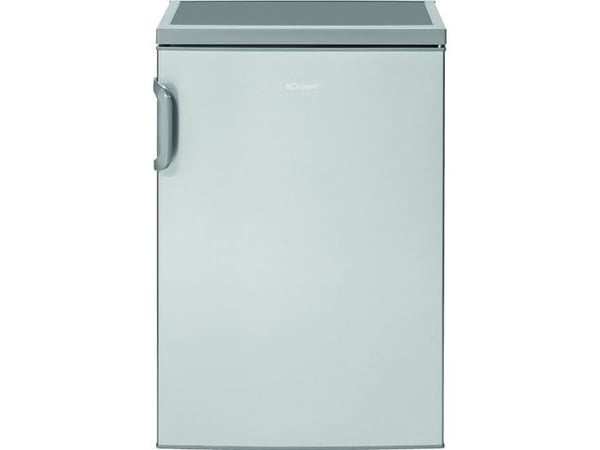 Bomann KS 2194 - Kylskåp med frysfack - bredd: 56 cm - djup: 57.5 cm - höjd: 84.5 cm - 119 liter - Klass D - design i rostfritt stål