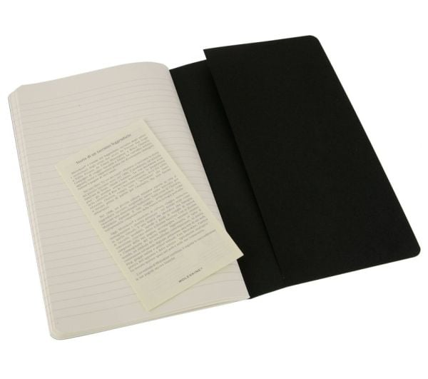 Moleskine Cahier, monokromatisk, svart, 64 ark, 70 g/m², innbundet, universell