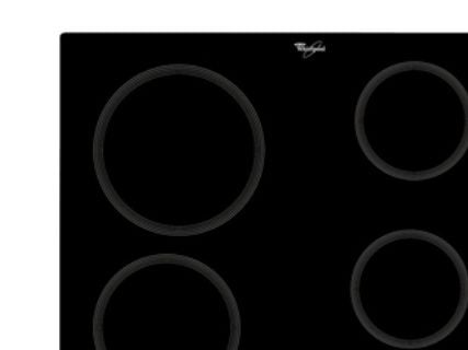 Whirlpool AKT 801/NE - Keramisk komfyrtopp - 4 plater - Nisje - bredde: 56 cm - dybde: 49 cm - uten ramme - svart