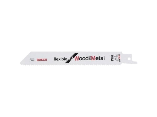 Bosch flexible for Wood and Metal S 922 HF - Sagblad - for rør, tre med spiker, blikk, paller, aluminum profiles - 100 deler - lengde: 150 mm - bre...